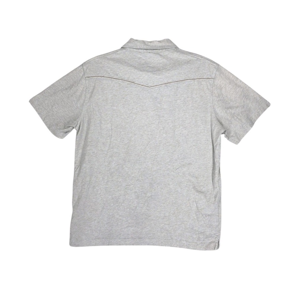 Howler Brothers H Bar B Pearl Snap Polo Shirt Mens M Heather Grey Western Yoke - Picture 3 of 11
